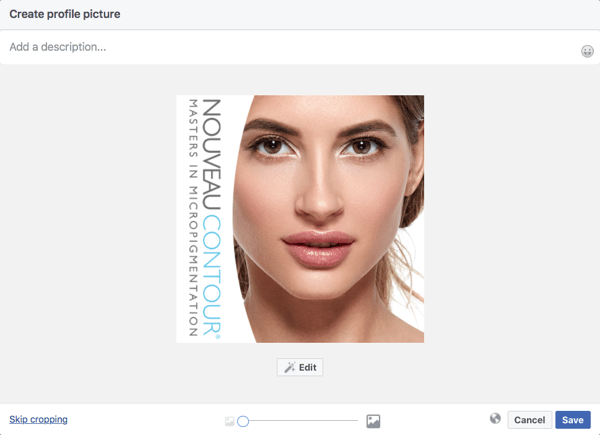 marketing you business, salon marketing, setting up your page, profile picture